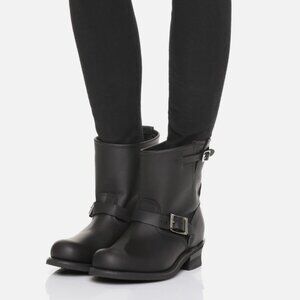 FRYE ENGINEER 8R Boots - FRYE FOUND Black Ankle Boots
